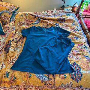 dickies aqua blue scrubs